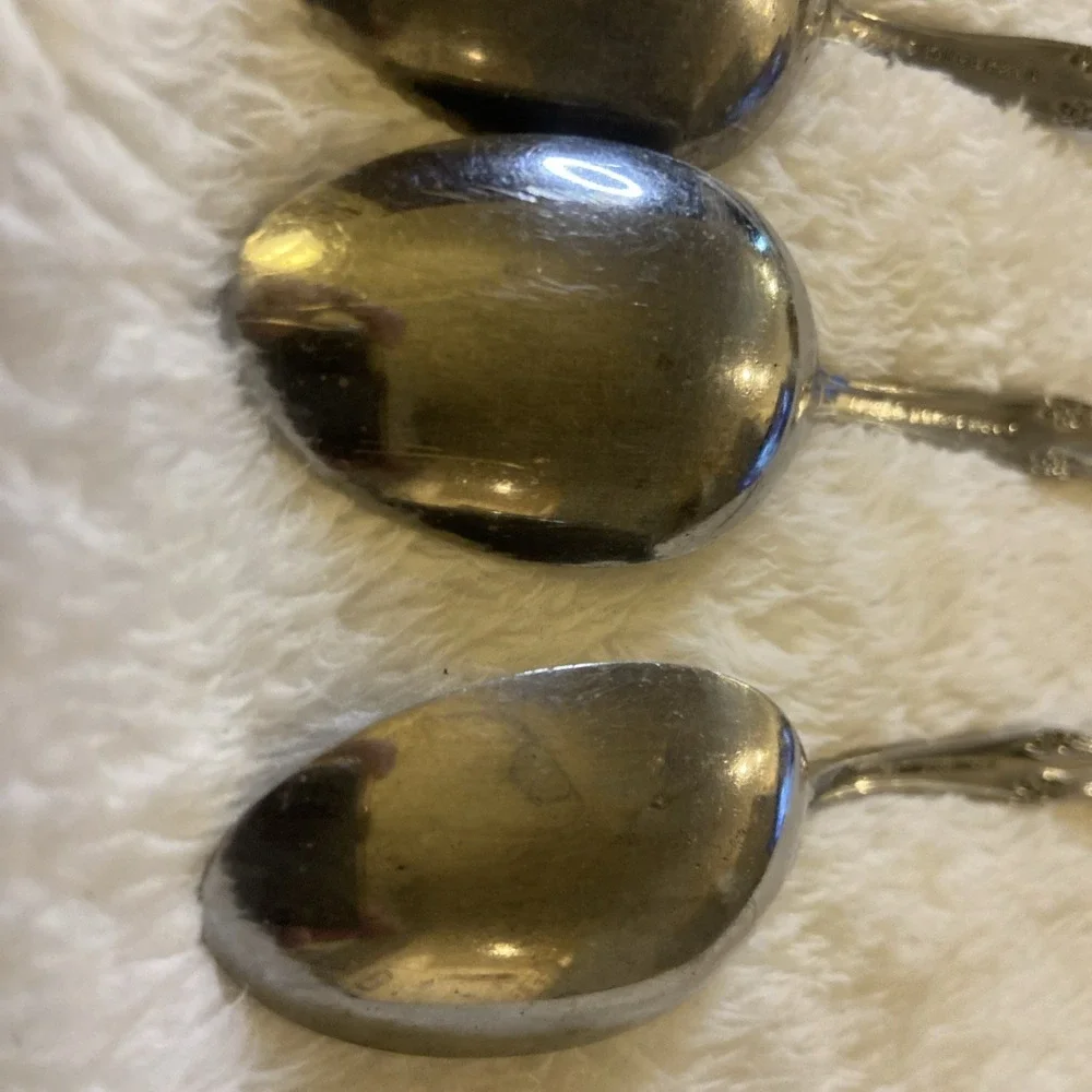 Dream Rose Lot of 7 Stainless Teaspoons 10 Roses China 6